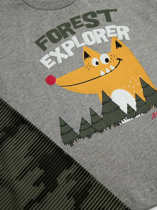 Minerva Детска пижама Зимна Сив Forest Explorer