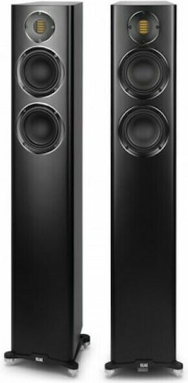 Elac Carina FS247.4 FS247.4 Paar Hi-Fi Lautsprecher Boden 120W 2.5 Anzahl von Fahrern B21.64xT20.47xH106cm. Schwarz
