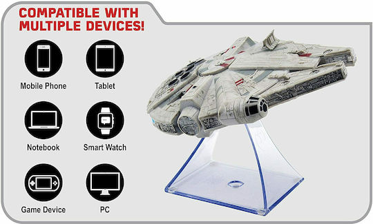 eKids Star Wars Bluetooth Speaker 3W with Battery Life up to 8 hours Millennium Falcom