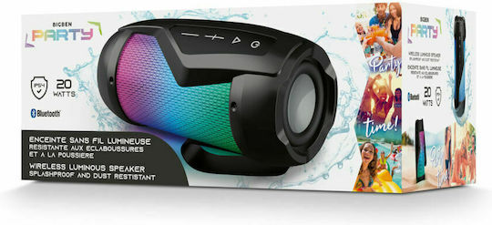 Bigben Interactive PARTYBTIPMINI Bluetooth Speaker 20W with Radio and Battery Life up to 8 hours Black