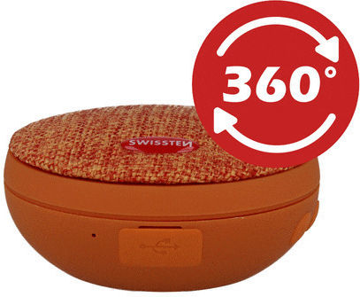 Swissten X-Style Bluetooth-Lautsprecher 3W mit Akkulaufzeit bis zu 2 Stunden Orange
