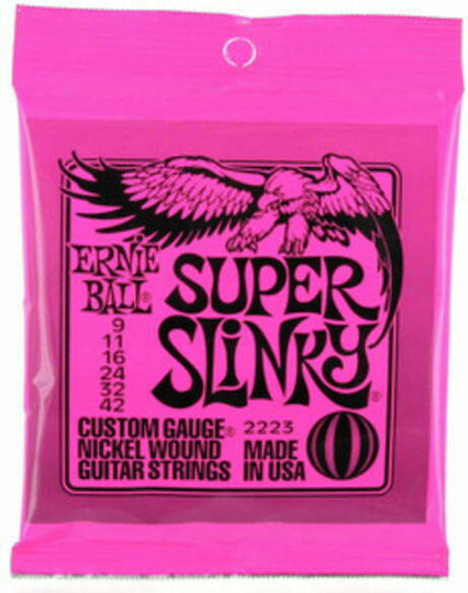 Ernie Ball Slinky Nickel Wound Electric Guitar Strings Set 9 - 42 Super
