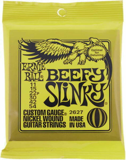 Ernie Ball Slinky Set of Nickel Wound Electric Guitar Strings 11 - 54" Beefy