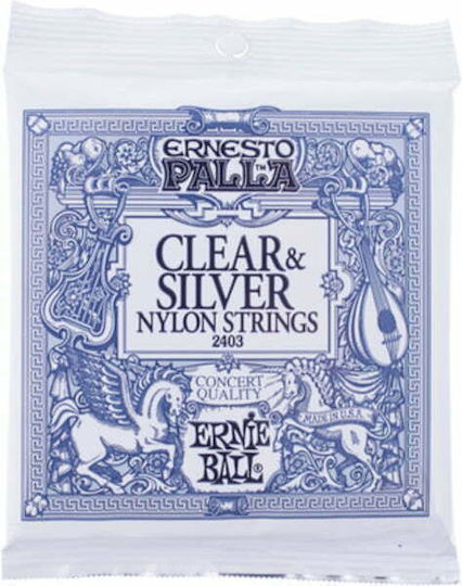 Ernie Ball Set of Nylon Strings for Classic Guitar 4/4 Ernesto Palla Nylon Clear & Silver 28 - 42"