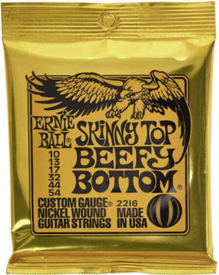 Ernie Ball Slinky Set Electric Guitar Strings Nickel Wound 10 - 54 Skinny Top Beefy Bottom