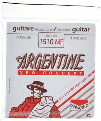 Savarez Set of Silver Plated Strings for Acoustic Guitar Argentine 11 - 46"