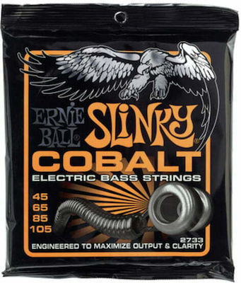 Ernie Ball Set Cobalt de Corzi pentru Bas Slinky Cobalt Bass Hibrid 45 - 105"