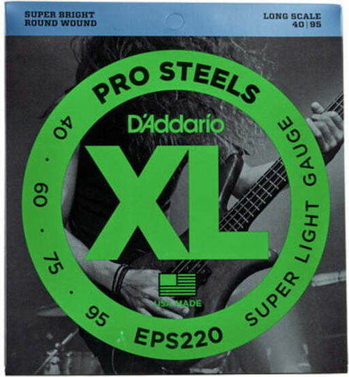 Daddario XL Prosteels Bass Set Corzi Pentru Bas Oțel 40 - 95 Super Ușoare/Scară Lungă