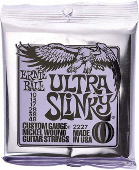 Ernie Ball Slinky Set Electric Guitar Strings Nickel Wound 10 - 48 Ultra