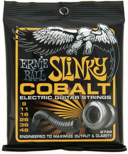 Ernie Ball Slinky Cobalt Set Of Cobalt Electric Guitar Strings 9 - 46 Hybrid