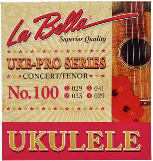 La Bella Σετ Nylon Χορδών 29 - 41" για Γιουκαλίλι 100 Uke-Pro Concert/Tenor