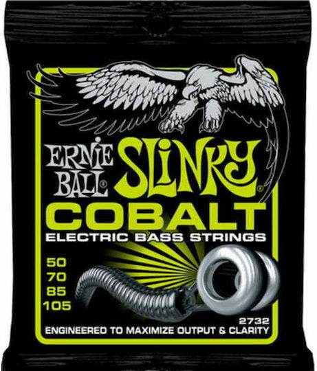 Ernie Ball Slinky Cobalt Bass Set of Cobalt Bass Strings 50 - 105 Inches Regular