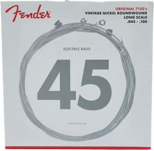 Fender 7150 Pure Nickel Bass Strings Σετ Χορδών Pure Nickel Μπάσου 45 - 105" 7150ML