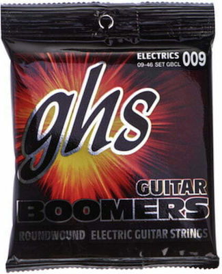 GHS Strings Set of Nickel Plated Steel Strings for Electric Guitar Boomers 6-String Custom Light 9 - 46"