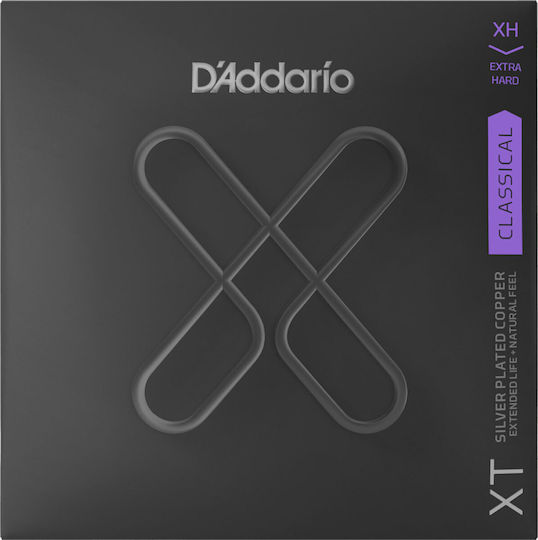 Daddario XT Classical Single Silver Plated Classical Guitar Strings 6 Pieces Extra Hard Tension