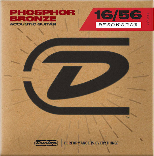 Dunlop Resonator Set of Phosphor Bronze Acoustic Guitar Strings 16 - 56