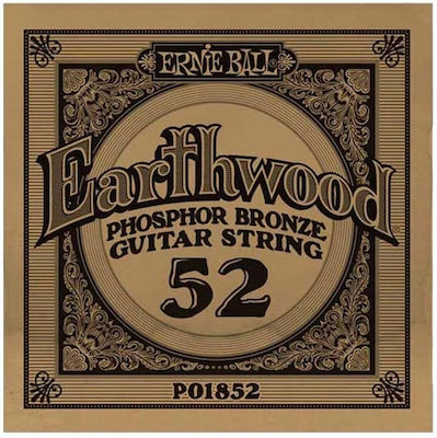 Ernie Ball Einzelne Phosphor-Bronze Saite für Akustische Gitarre Earthwood .052"