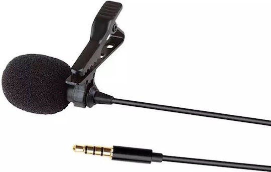 Hands-Free Lavalier Set Electret Microphone 3.5mm Πέτου, Clip On Journalistic Jack 3.5mm