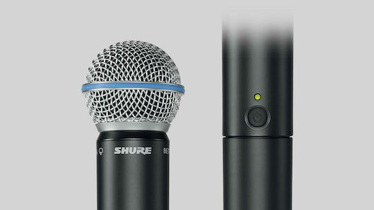 Shure BLX24R/Beta58 Комплект Безжично Δυναμικό Микрофон Ръчно изработено за Вокали в Черен Цвят