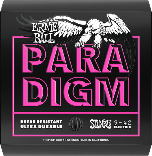 Ernie Ball Set of Steel Strings for Electric Guitar Slinky Paradigm Super 9 - 42"