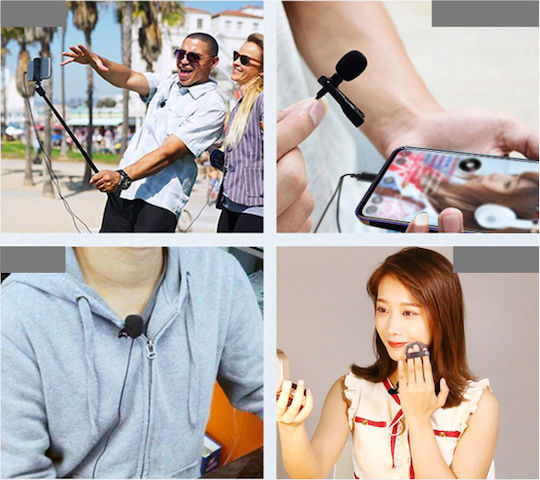 Puluz PU425 Electret Microphone with USB Type-C Πέτου, Clip On Journalistic