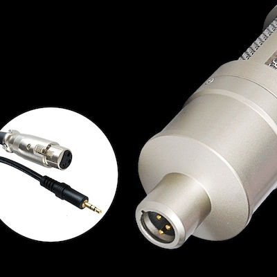 Condenser XLR Microphone AQ-220 Shock Mounted/Clip On for Voice In Silver Colour