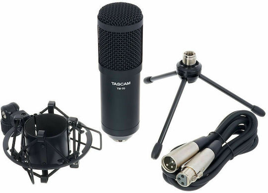 Tascam TM-70 Комплект Δυναμικό Микрофон XLR Настолен компютър, с амортисьори за Вокали в Черен Цвят