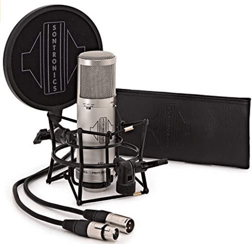 Sontronics STC 2 Condenser Microphone XLR Shock Mounted for Vocals Pack in Silver Color