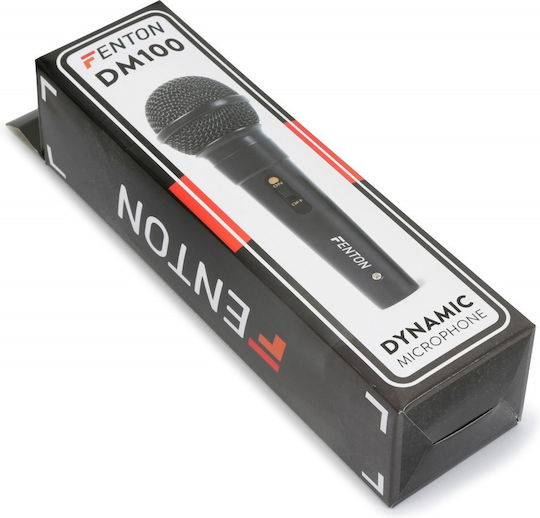 Fenton Μικρόφωνο Karaoke Ενσύρματo DM100 Dynamic Microphone 173.126 Μαύρο