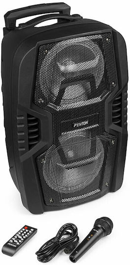 Fenton Karaoke Speaker with Wired Microphone and Lighting Effects FT208 LED 170.020 Black