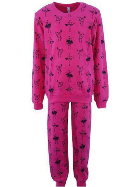 Dreams by Joyce Kinder-Nachtwäsche Winter Fuchsie Ballerinas