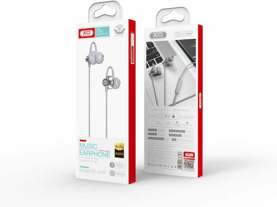 XO EP41 In-ear Handsfree με Βύσμα 3.5mm Γκρι