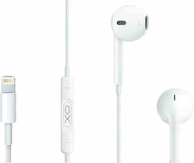 XO EP13 Earbuds Freihändig Kopfhörer mit Stecker Blitzschlag Weiß