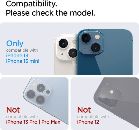 Spigen Glas.tR Optik Camera Protection Tempered Glass Blue for the iPhone 13 / 13 mini