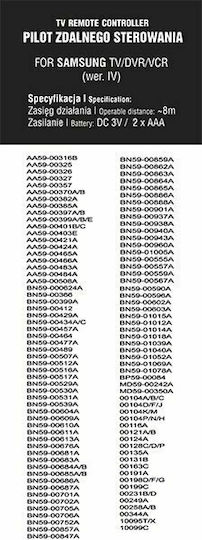Blow Kompatibel Fernbedienung DM-3981 für Τηλεοράσεις Samsung