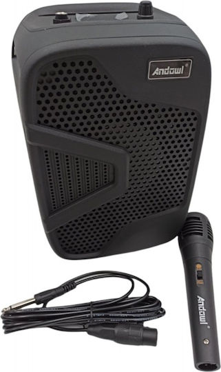 Andowl Karaoke Speaker with Wired Microphone and Lighting Effects Q-YX501A Q-YX501A Black