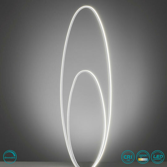 Wofi Nia LED Floor Lamp H120xW35cm. with Warm White Light 1700lm White