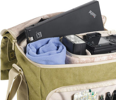 National Geographic Τσάντα Ώμου Φωτογραφικής Μηχανής Earth Explorer Medium Messenger Bag Μέγεθος Medium σε Χακί Χρώμα