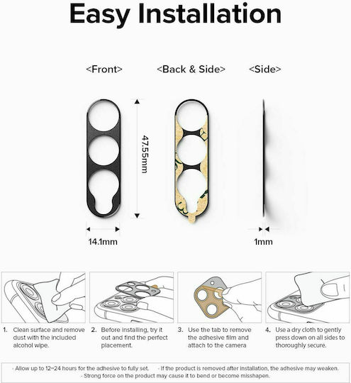Ringke Protector Camera Protection Tempered Glass Black for the Galaxy Z Fold 3