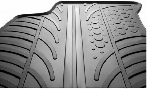 Gledring Set of Front and Rear Mats 4pcs for Smart ForFour 2014 Black