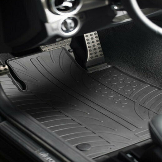 Gledring Set of Front and Rear Mats 4pcs for Smart ForFour 2014 Black