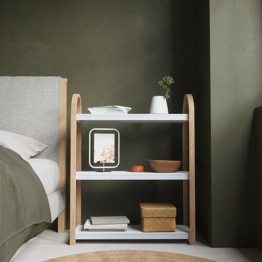 Rectangular Side Table Bellwood Wooden Natural White M71.1xL26xH90.1cm