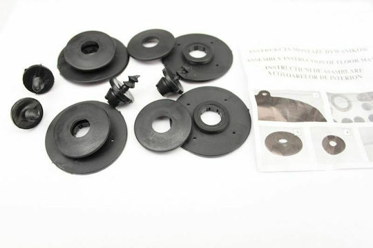 Rezaw Plast Set of Front and Rear Mats 4pcs Tray Type for Honda Jazz 2002-2008 Black