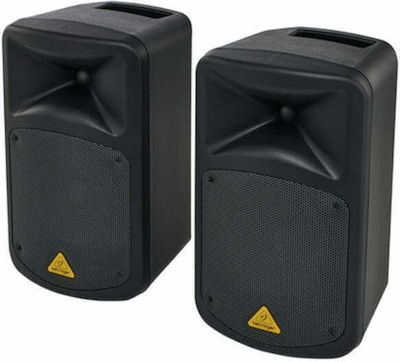 Behringer EPS500MP3 Aktives Paar PA Lautsprecher 500W mit Woofer 8" mit Batterie 27.6x25.7x46.6cm.