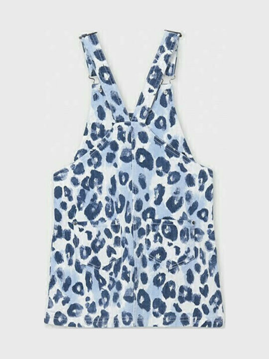 Fustă Salopetă pentru Copii Leopard Albastru