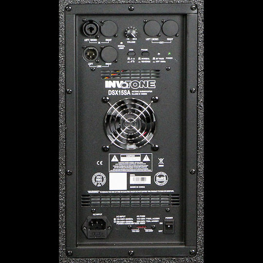 Invotone DSX15SA DSX15SA Active Speaker PA 800W with Woofer 15" 58x48.5x45cm.