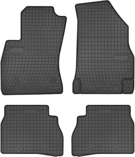 Frogum Satz Vorder- und Hintermatten 4Stück aus Gummi für Opel Kombi Fiat Doblo 2010 Schwarz