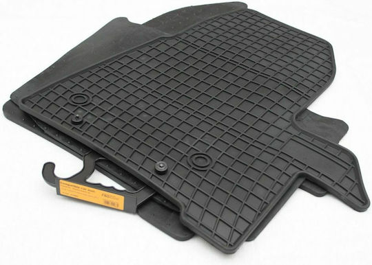 Frogum Set Front and Back Car Mats 3 Pieces for Ford Transit Custom 2017-2023 Black