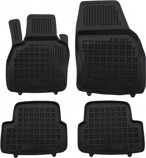 Rezaw Plast Set of Front and Rear Mats 4pcs Tray Type for Audi A1 2018+ Black