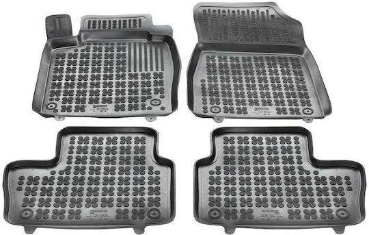 Rezaw Plast Set of Front and Rear Mats 4pcs Tray Type for Nissan Juke 2019+ Black